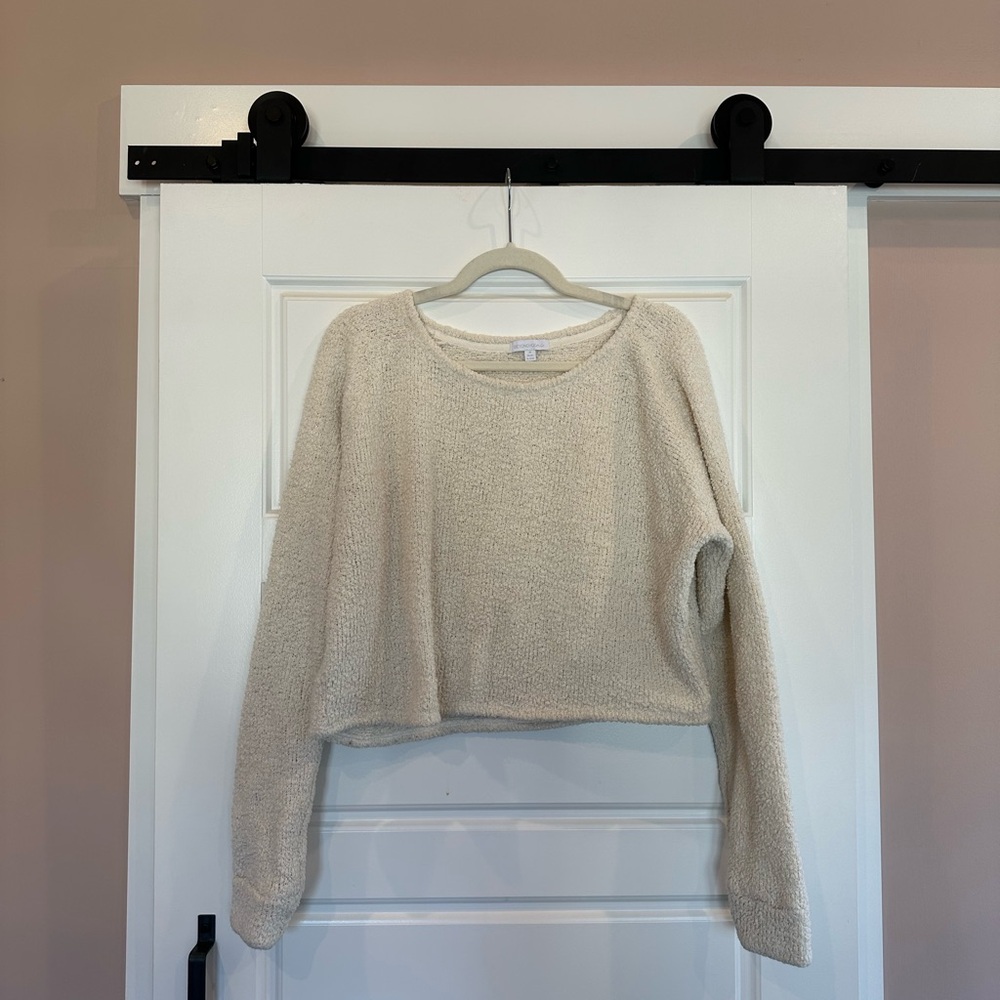 Beyond Yoga Cream Crew Neck Sweater